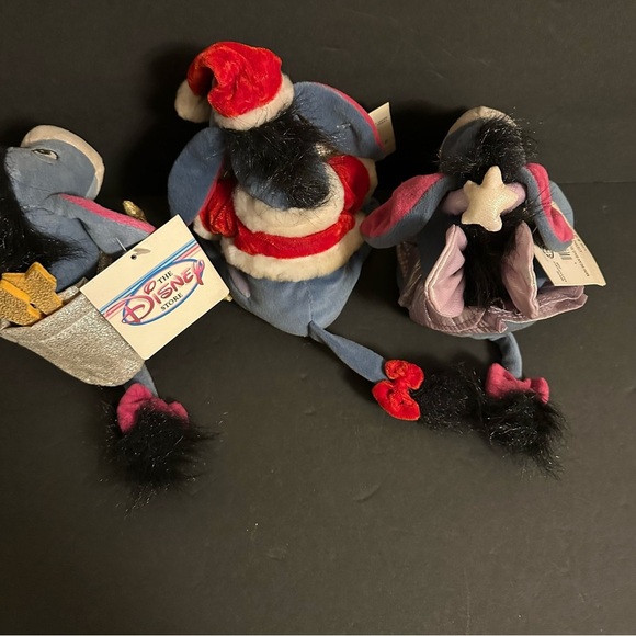 3 Disney Eeyore Plush Bean Bag Stuffed 9 inch Winnie the Pooh Most with Tags - Picture 8 of 8